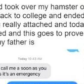大切なハムスターがいなくなって動揺しまくる父親からのメッセージが微笑ましすぎる