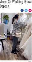 ブライダルサロンでぶち切れた女性客 ウェディングドレス32着をハサミで切りまくる(中国)＜動画あり＞