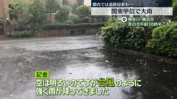 関東地方で局地的大雨  各地で冠水する事態も