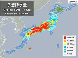 きょう2日 九州から関東甲信 非常に激しい雨の恐れ 線状降水帯の発生しやすい状態