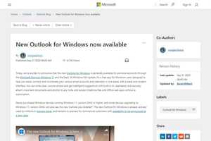 新しい「Outlook for Windows」一般提供開始、GmailやiCloudとカレンダー統合
