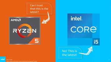 Intel、最新のAMD Ryzen 7000シリーズに古いZen2が混じっていることを揶揄するスライド公開 - 既に削除済み